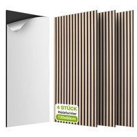Akustikpaneele 3D Wandverkleidung Holzoptik Wohnzimmer BüRo 2,88M² 4Er-Set