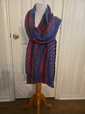Earth Bound Women's Colorful Scarf 77 Long NWT 100% Acrylic