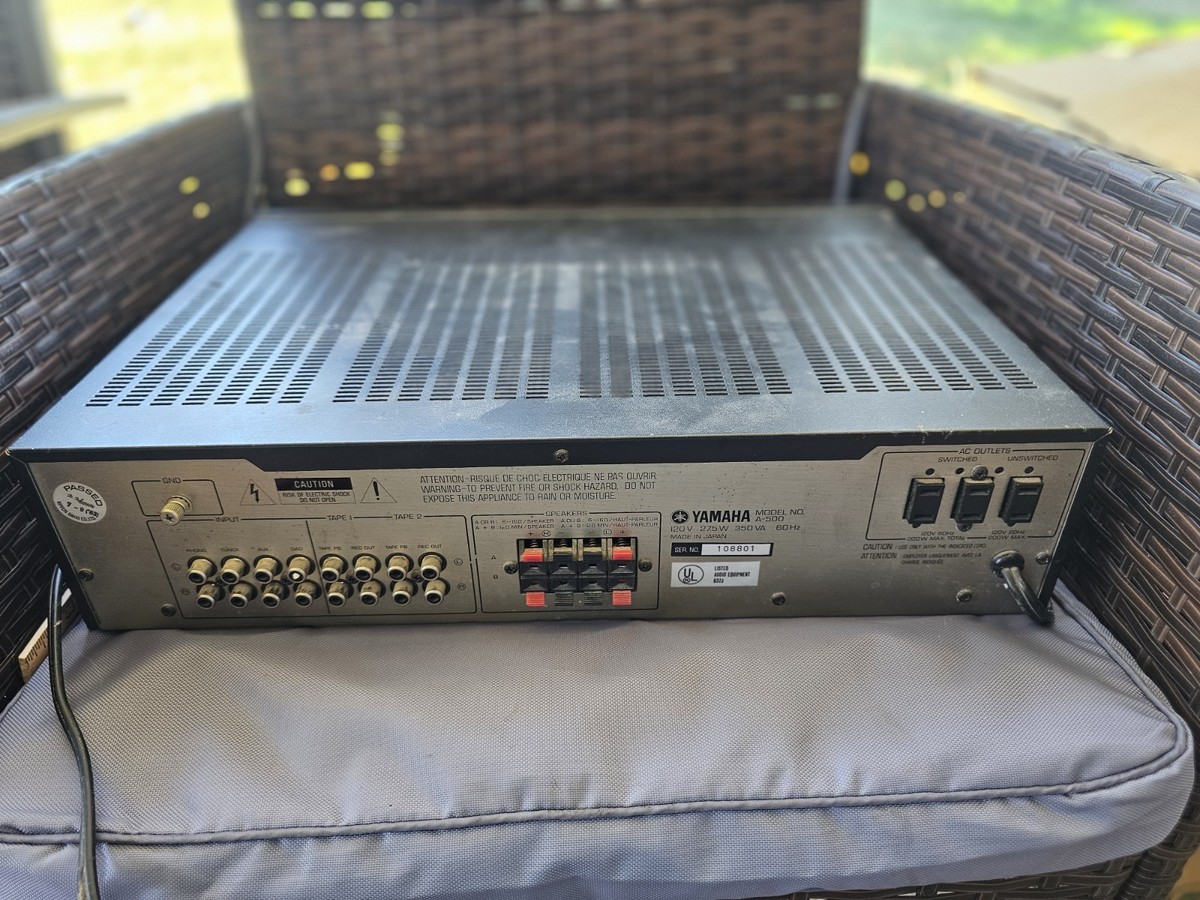 Vtg Yamaha A-500 Natural Sound Stereo Amplifier Untested As Is