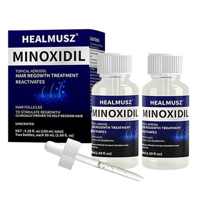 Minoxidil 5% Extra Strength Men 2 Month Supply Hair Regrowth Solution 2 Bottles