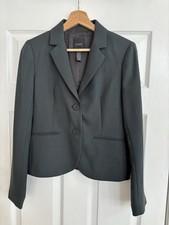 J. Crew Schoolboy 100 Wool Welt Pocket Charcoal Grey Blazer Jacket, Size 2