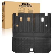 Tpe Backrest Mats Trunk Cargo Liner Fits 2016-2022 Honda Pilot Protection Blk