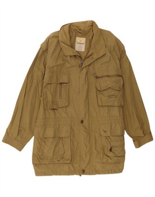 Camel Active Mens Hooded Utility Jacket EU 58 2XL Khaki Cotton ZX10