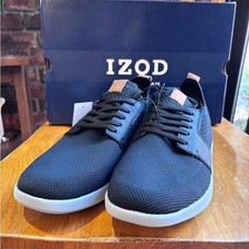 IZOD mens Bannister memory Foam lace up sneaker shoes black 10