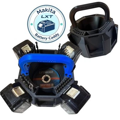 Makita LXT 18V Battery Holder & Drill Bit Organizer Holds 8 Batteries + 52 bits - Image 1 of 4