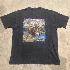 VTG 1998 Harley-Davidson Big Moose Portland Maine T-Shirt Mens M Made in USA