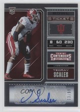 2018 Contenders Draft Picks College Bowl Ticket 3/99 Tegray Scales #276 Auto 7m3