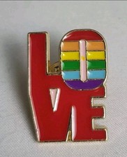 Rainbow Pride Pin Brooch Enamel LGBTQ 1/2" 3/4" Brand New