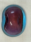 1970’s Vintage MURANO? Sommerso Glass Bowl Ashtray Italy Blue Purple