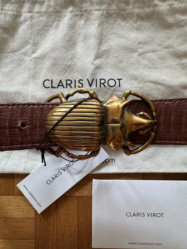 Claris Virot Beetle Belt Aus Pythonleder, Braun, Gr.1, Wie Neu, NP 260€ - Bild 2 von 4