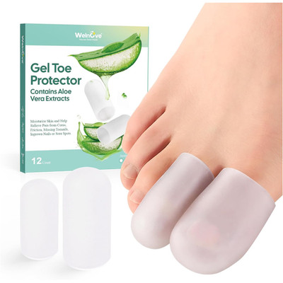 Welnove Zehenkappen Silikon Aloe Vera 12 Stück Schmerzfrei