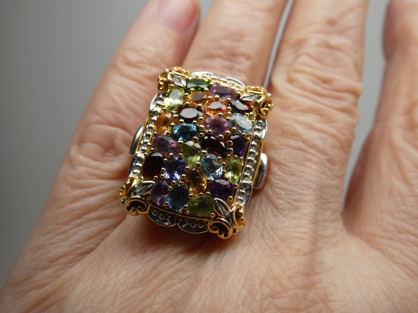 Michael Valitutti Multi Cluster Gemstone Sterling… - image 12