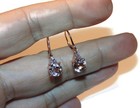 Stunning Morganite Dangle Drop Diamond Earrings in 14k Rose Gold Jewelry — photo 9