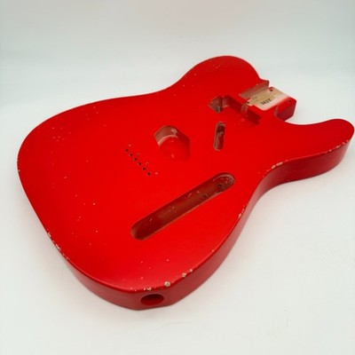 MJT Telecaster Body Alder Relic Nitro Fiesta Red Light mjt6585
