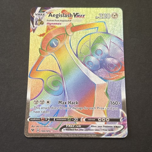 Aegislash VMAX 190/185 Swsh04: Vivid Voltage Secret Rare Holo (English)
