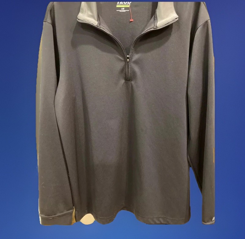 NWOT IZOD Performx Golf Shirt Grey Pullover Sz L Half Zip Long Dri-Fit Long Slv