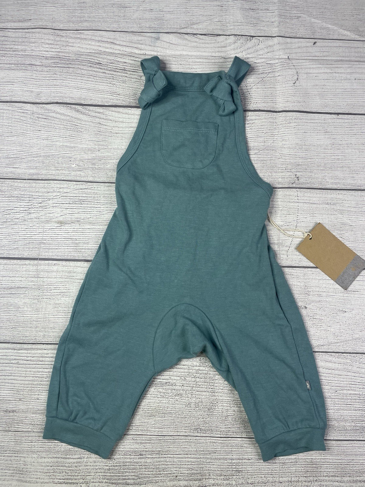 Kyte Baby Bamboo Jersey Overalls in Teal Green Blue 18-24 Months New NWT