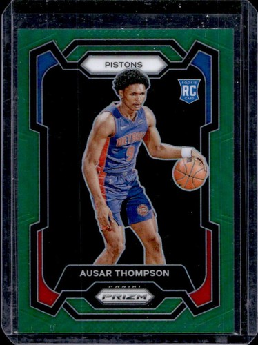 2023-24 Panini Prizm Ausar Thompson RC Prizm Green Rookie #178 Pistons