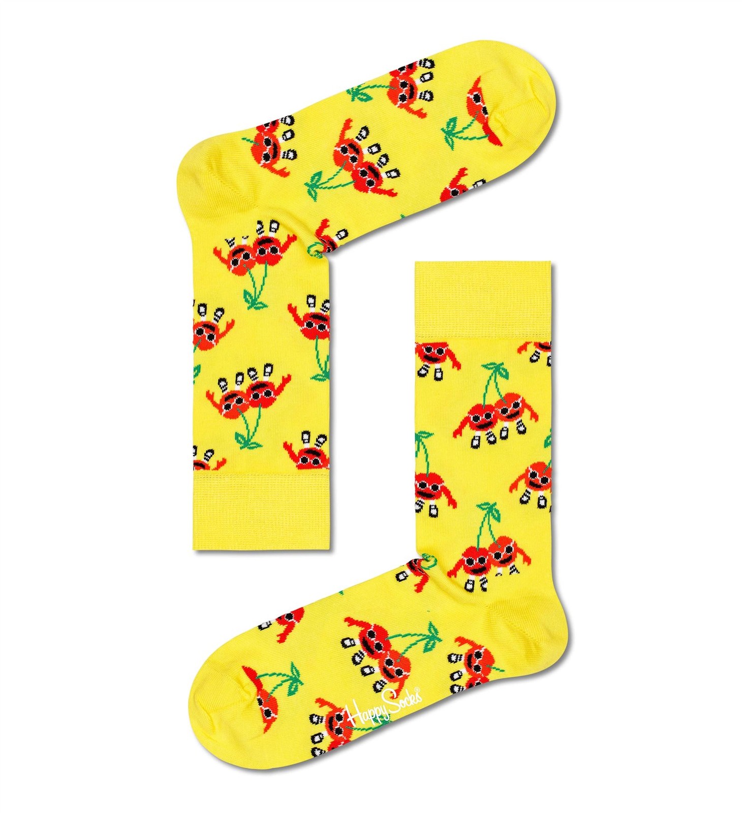 Happy Socks Crew Socks UK 7-11 Cherry Mates 2200