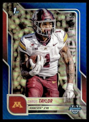 2025 Bowman University 1st Blue Refractor Darius Taylor 105/150 #126