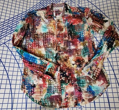 Robert Graham Utopia Embrodided Sport Shirt Mens Small Designer Rare Club Party