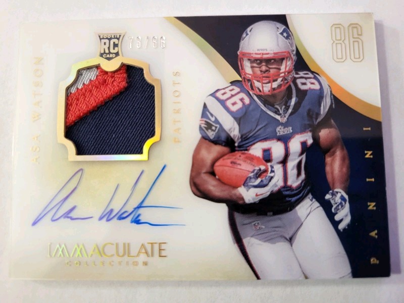 2014 Panini Immaculate Collection  Asa Watson RC/AUTO #140 Acetate Numbers 73/86