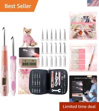 Light Up Crochet Hooks Set with Digital Counter,18 Size Counting Crochet Hook...