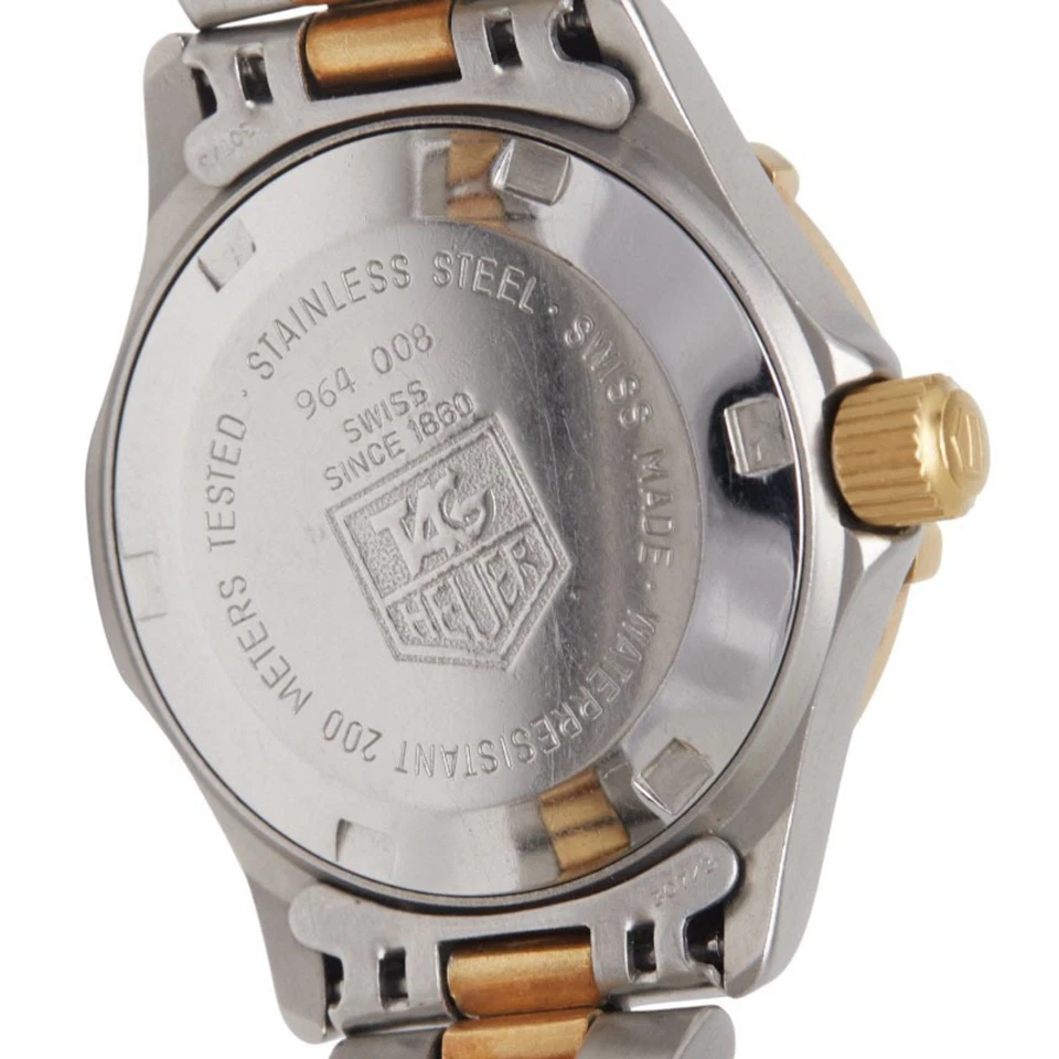 Reloj TAG Heuer Serie 2000 964.008 Cuarzo Esfera Dorada Acero Inoxidable Chapado Mujer Foto 4 de 4