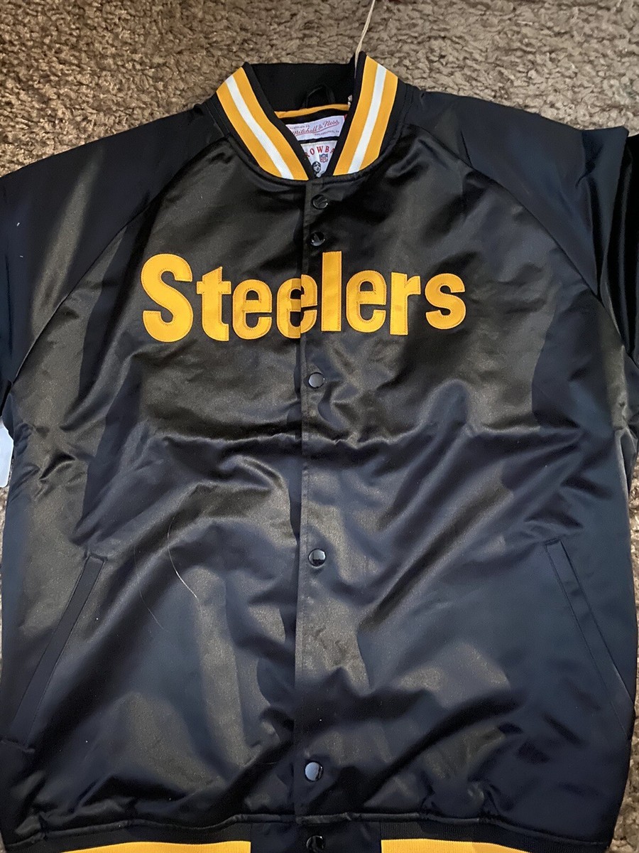 Pittsburgh Steelers Throwback Mitchell Ness NFL Lightweight Satin Jacket  XL