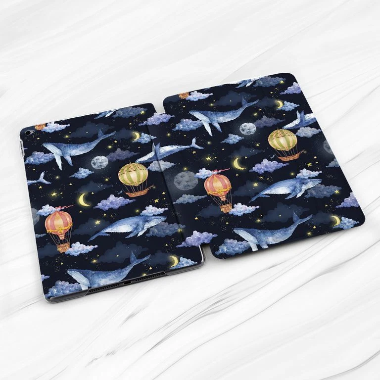 Night Sky Balloons Whales Case For iPad 10.2 Air 3 4 5 Pro 9.7 11 12.9 Mini - Image 2 of 4
