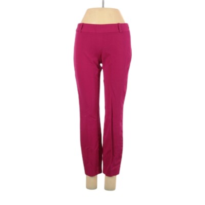 Crew Minnie Pink Pants Size 00 Straight Leg Mid Rise Side