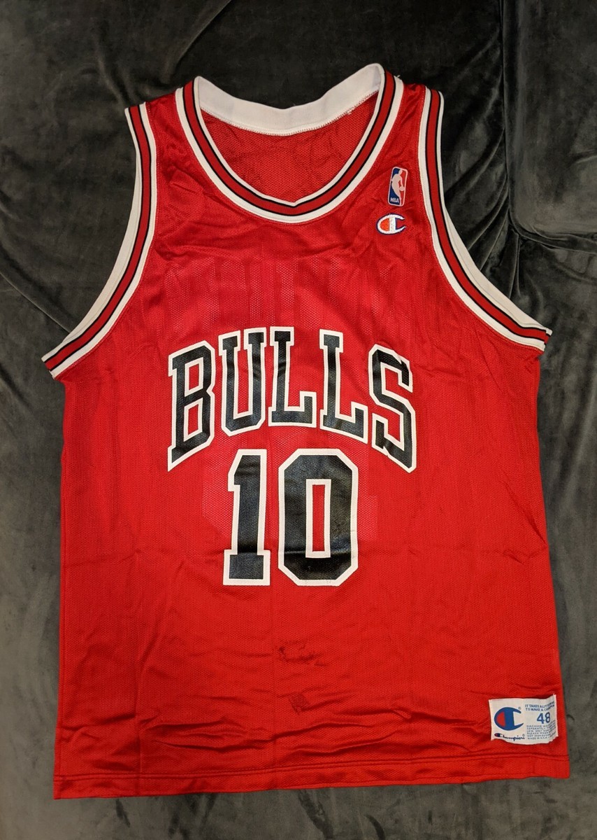 Champion BULLS ロッドマン　ジャージ　48 BJ ARMSTRONG Champion CHICAGO BULLS Red Jersey 48 NBA Rodman