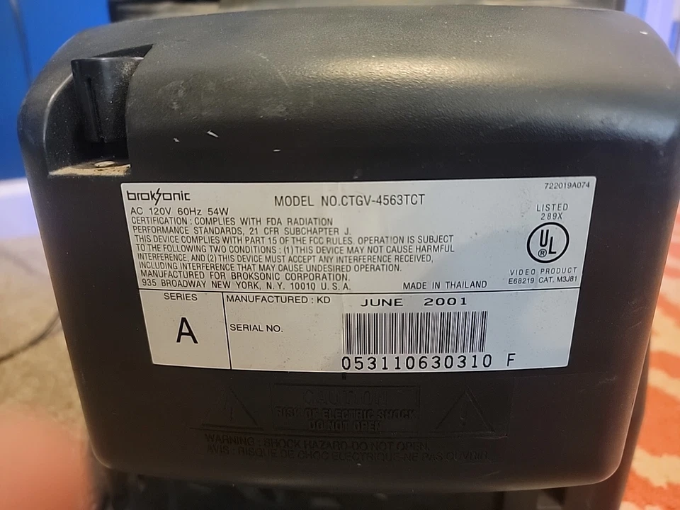 TV CRT Broksonic 13” CTGV-4563TCT - Sem controle remoto - Imagem 3 de 3