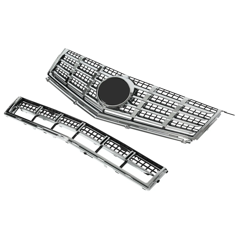 Parachoques delantero superior + inferior rejilla estilo malla cromada para Cadillac SRX 13-16 Foto 2 de 4