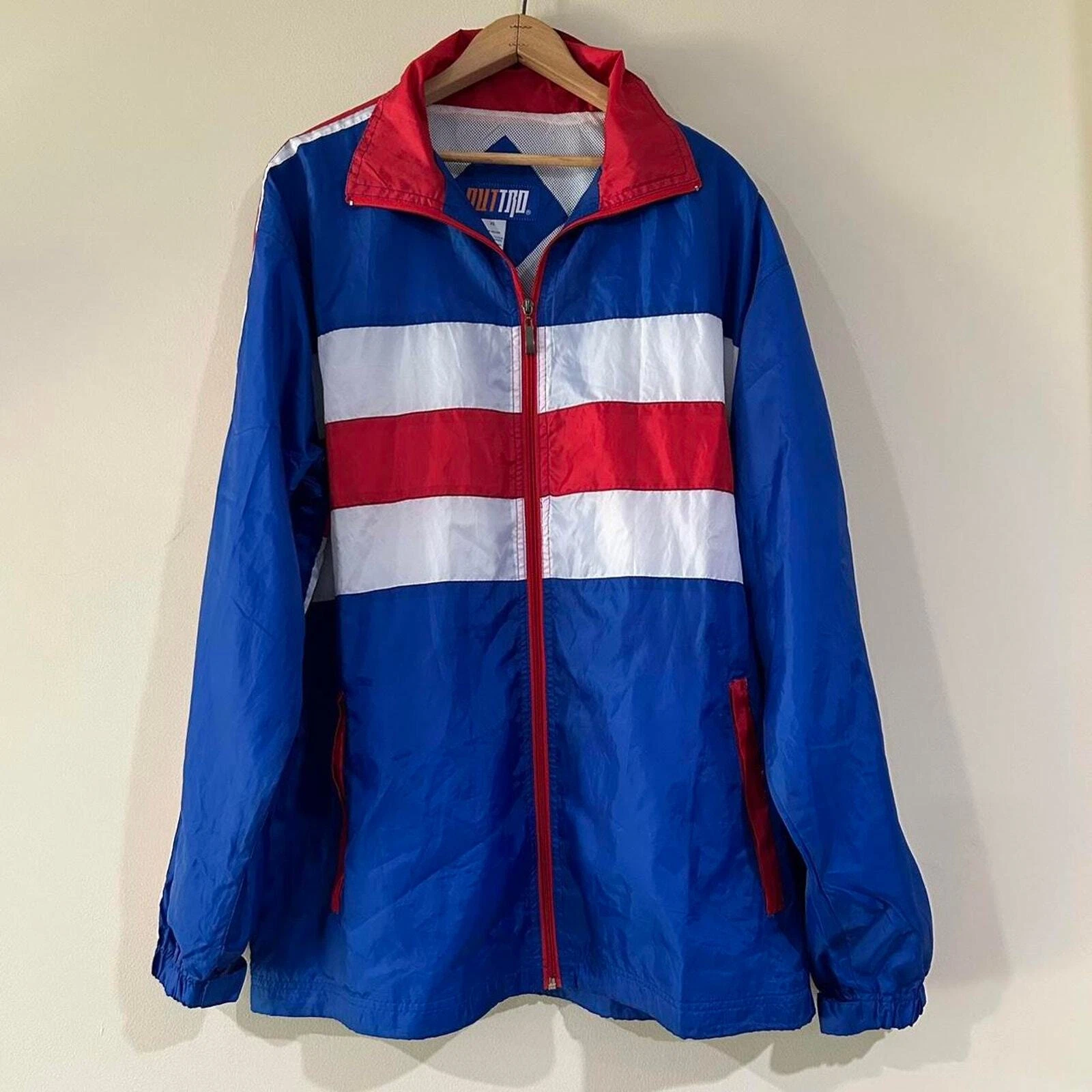 Vintage Colorblock Windbreaker Jacket