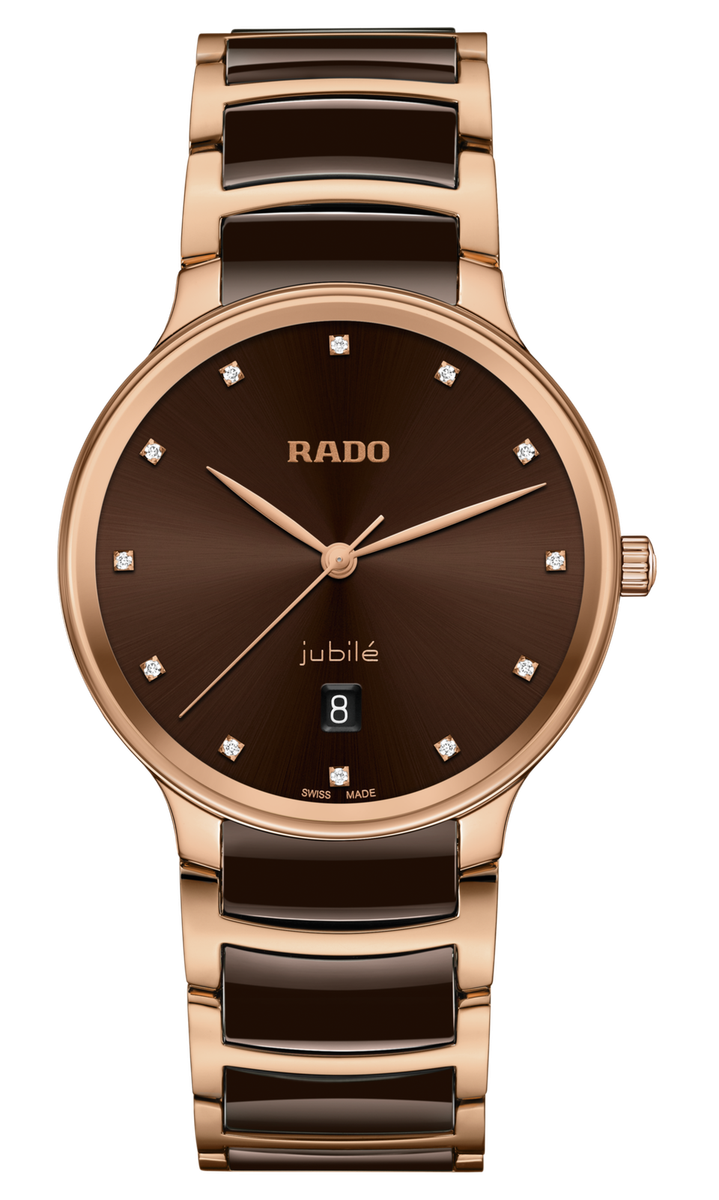 New Rado Centrix Diamonds Stainless Steel Brown Dial Men's Watch