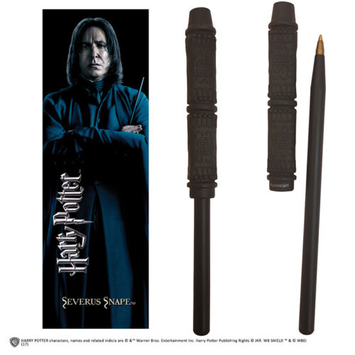 Harry Potter Severus Snape Prof. Piton Wand Pen And Bookmark - Penna Segnalibro - Foto 1 di 2