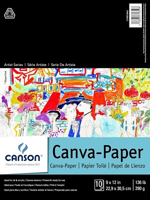 Artist Foundation Series Canva-Paper Pad Primed for Oil or Acrylic Paints