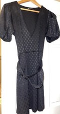 Zara black belted dress