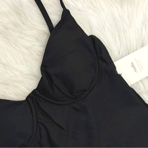 Andie One Piece Swimsuit Black XS The Luna Classic plunging v-neck - Picture 5 of 9