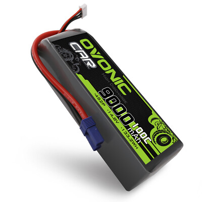 Ovonic 14.8V 100C 9000mAh 4S Lipo Akku EC5 für RC Auto Arrma Monster Truck