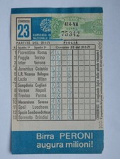 TOTOCALCIO SCHEDINA GIOCATA 1971 concorso 23 Calcio 