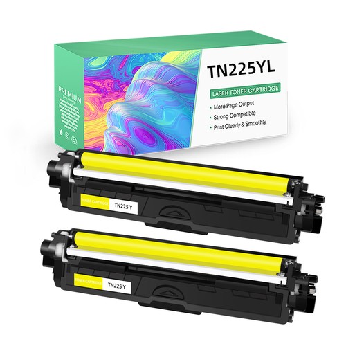 2PK TN225 Yellow Toner Cartridge Compatible with Brother HL3170CDW MFC9340CDW eBay