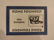 PERSPECTIVE Time Line Game 1992 used ROME FOUNDED World History free ship