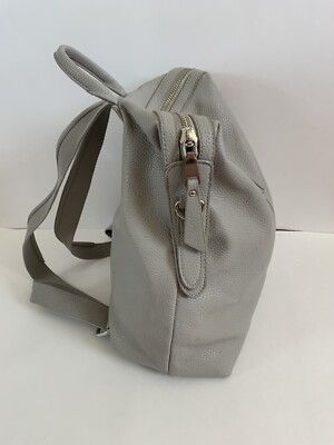 Urban Expression Cloud Gray Vegan Leather Bag/Backpack Urban Expressions Kenzie Gray Pebbled Vegan Leather Purse  main image 4