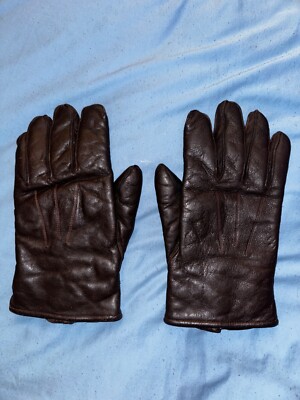 WW2 Original German Luftwaffe leather flight flying gloves sz 8,5