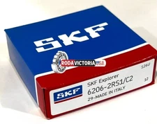 SKF 6206 2RS1 C2 DEEP GROOVE BALL BEARING, RUBBER SEALED 30x62x16 mm