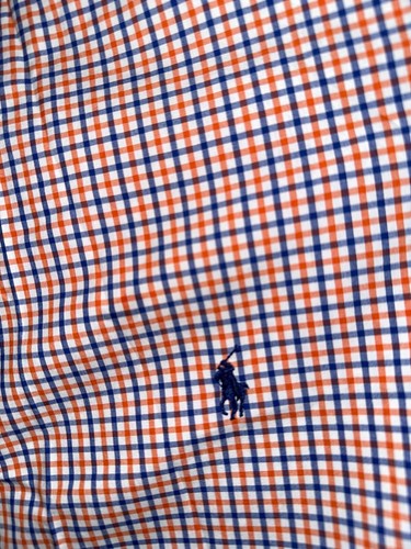 Ralph Lauren Men's Shirt Classic Orange Blue Short Sleeve Plaid XLT Tall Vintage - Picture 2 of 6
