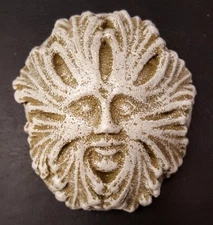 Green man Leaf Girl Face Wall Plaque Antique Reproduction 