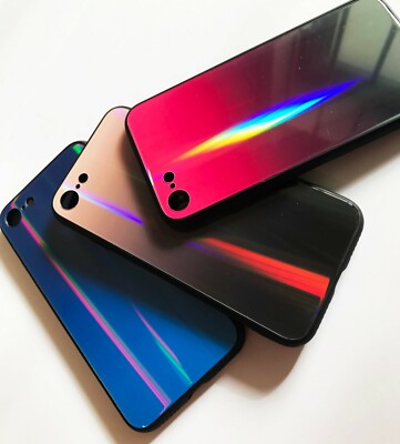 Back Case AURORA GLAS Schutzglas Hülle Tasche Handy Apple iPhone 7 Plus 